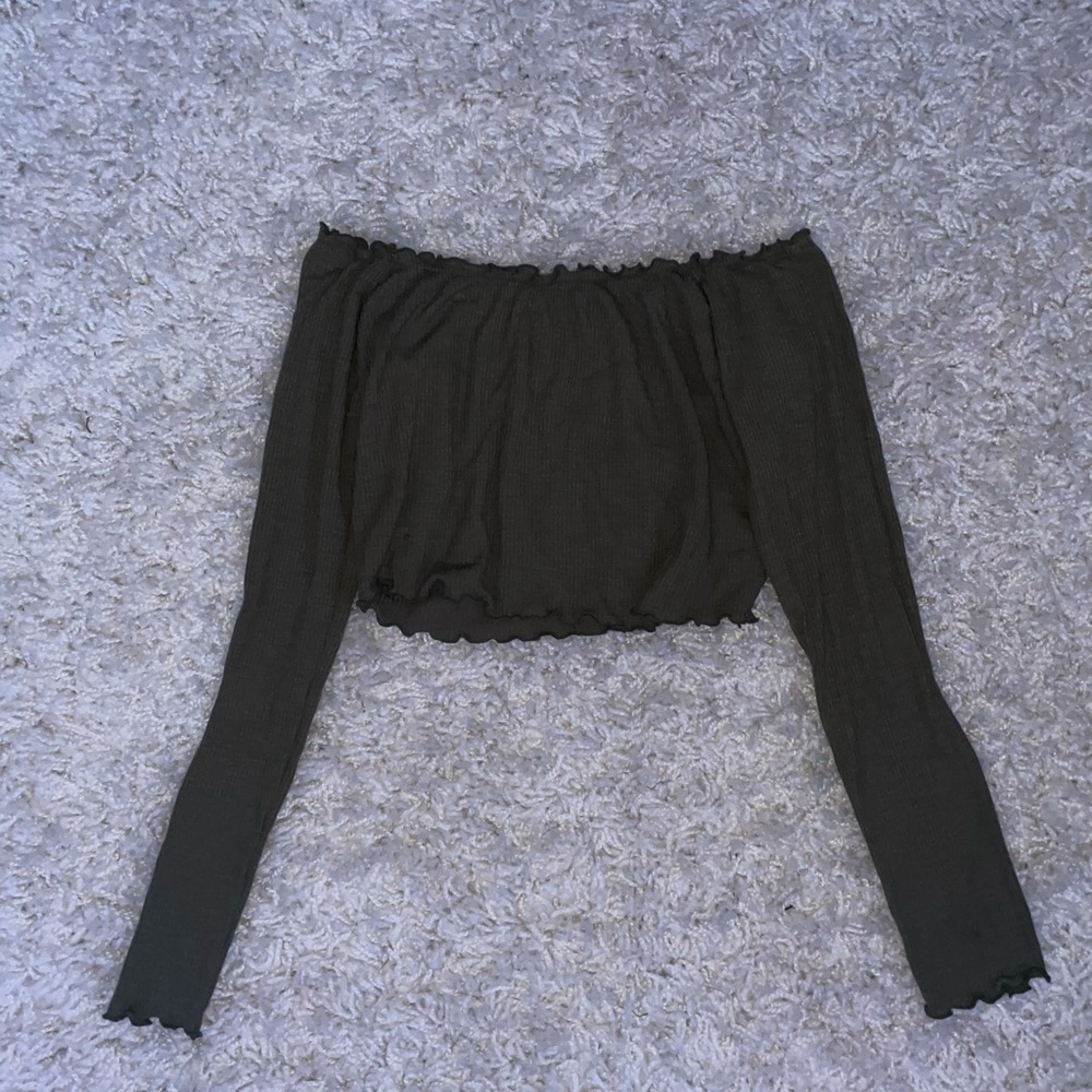 Olive Green Crop Top